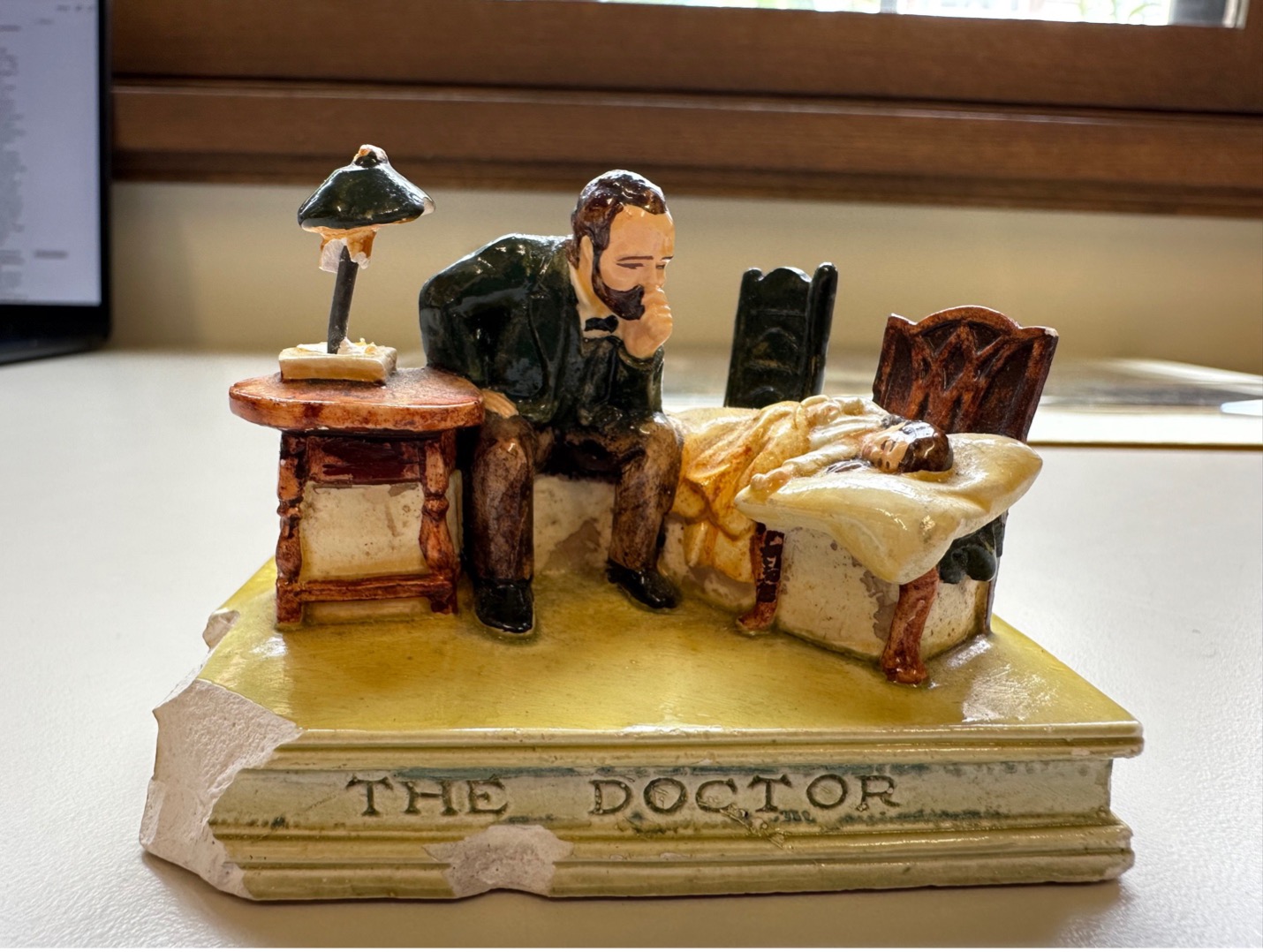 miniature ceramic statue of the doctor