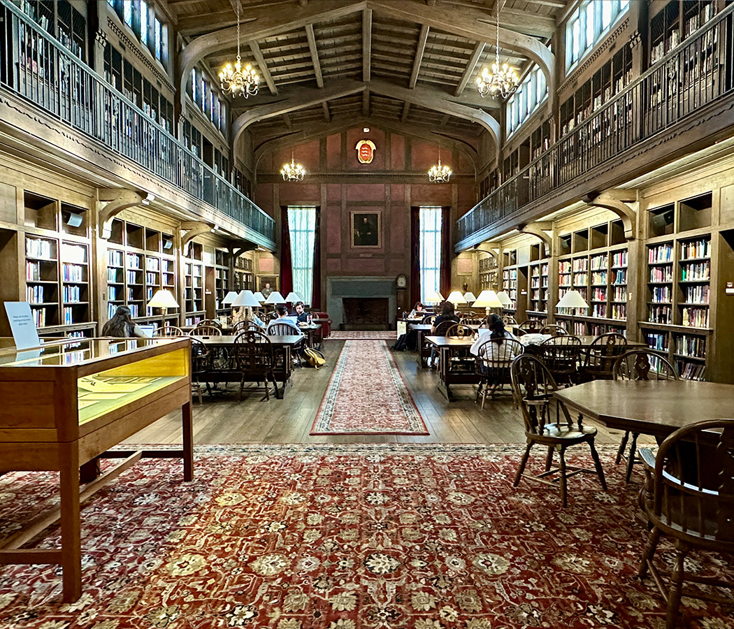 Photo of historical library seating