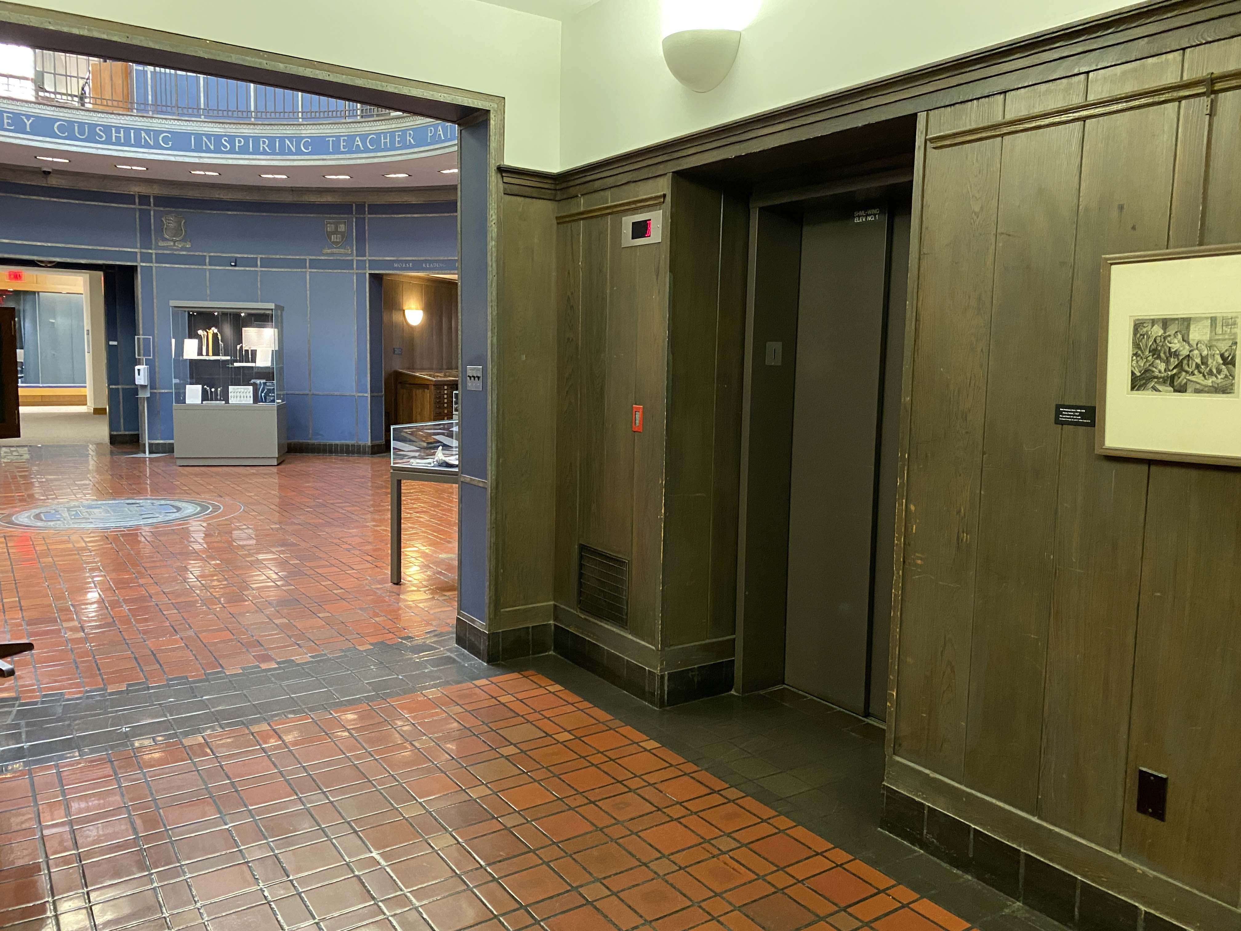 main elevator in the medical library