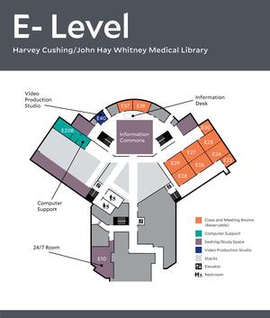 e-level of medical library map