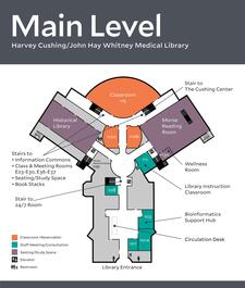 main level of medical library map