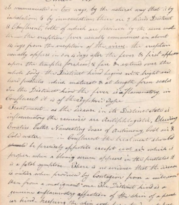 Image of handwriting from Warner's notebook