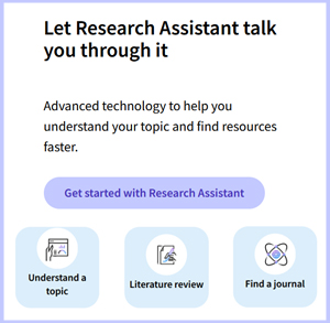 web of science research assistant invites you to get started