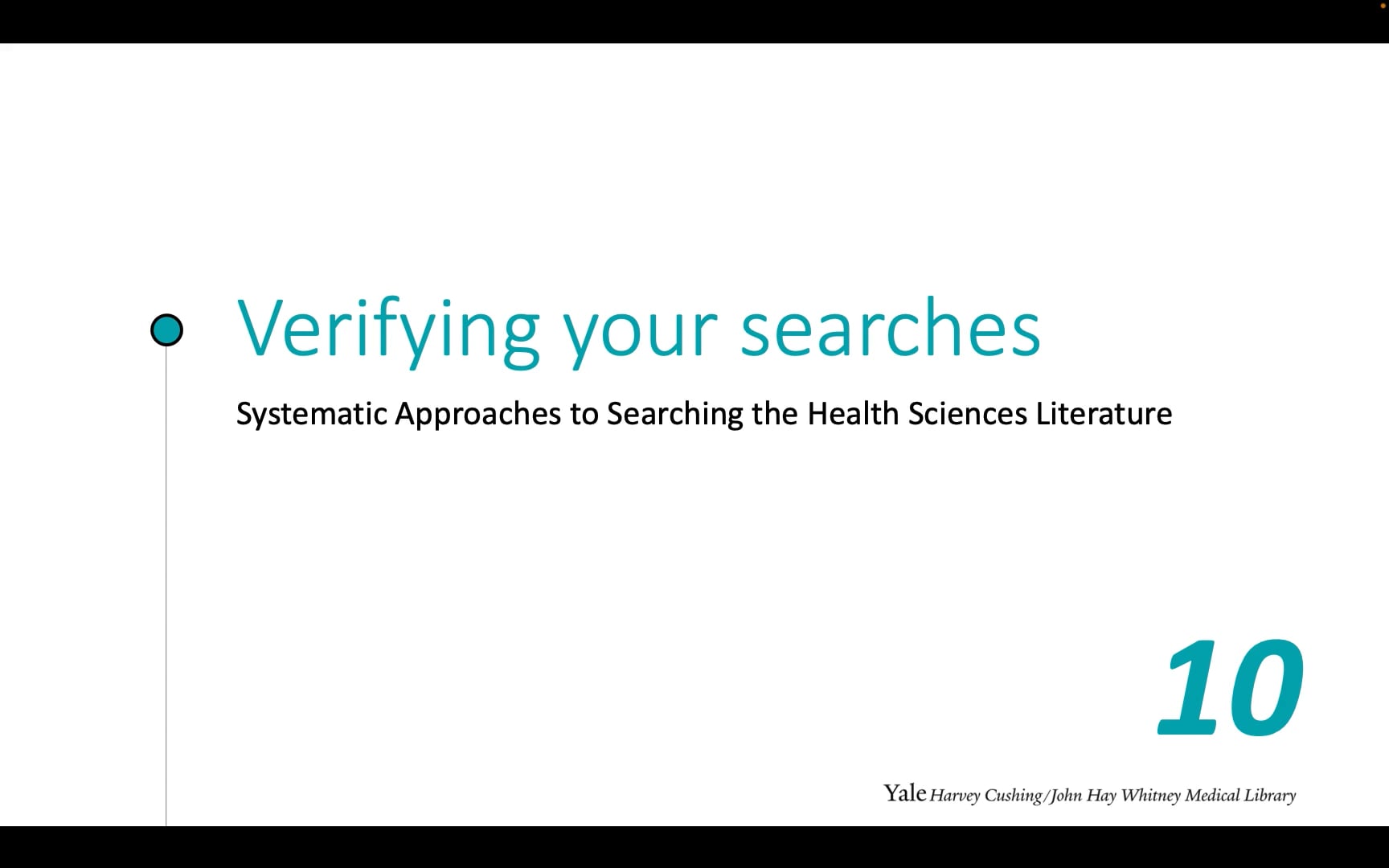 verifying your searches title slide